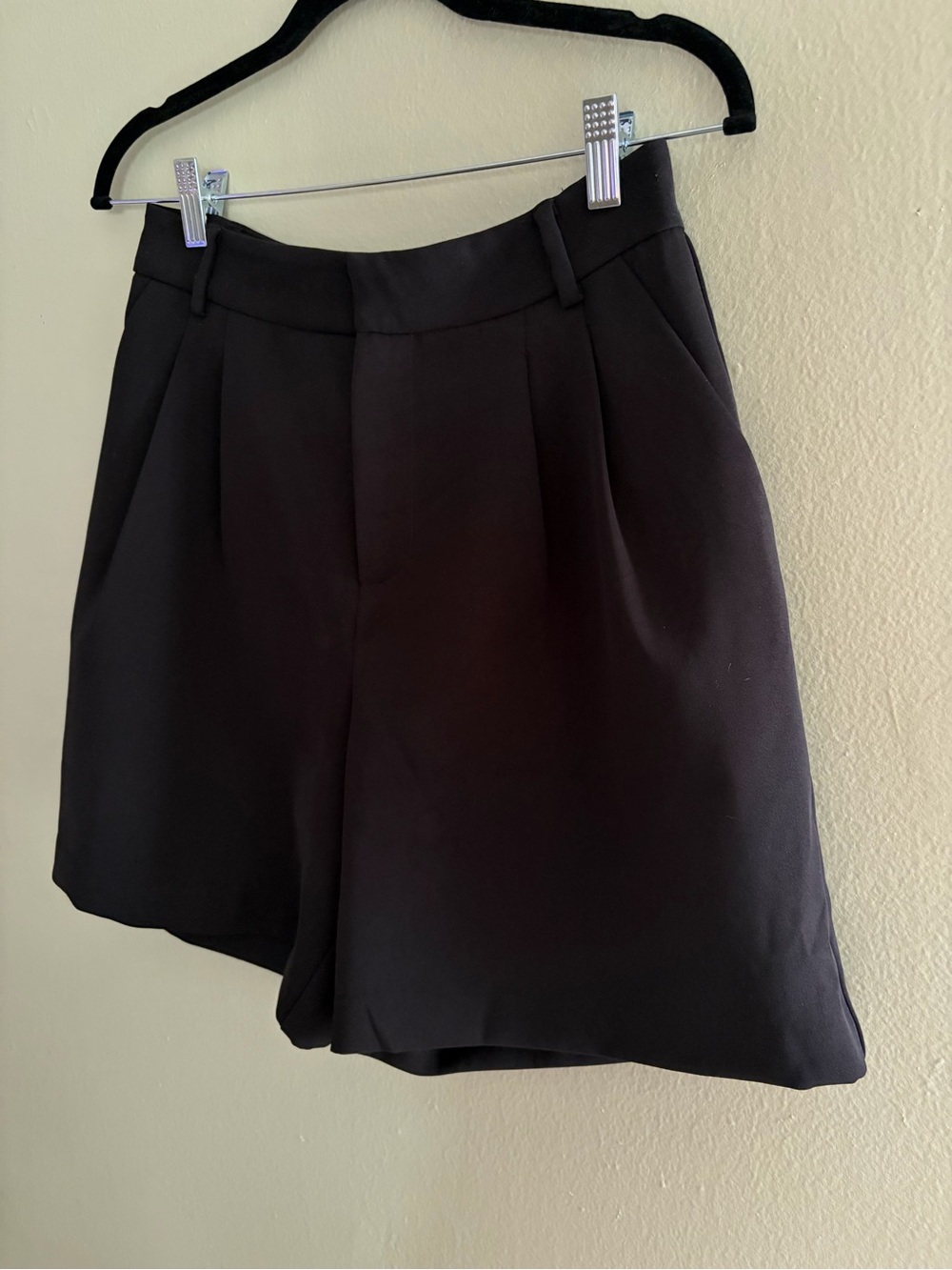 Grey Lab Black High-Rise Tailored Women's Shorts - Picture 2 of 10